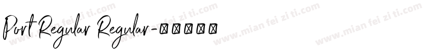 Port Regular Regular字体转换